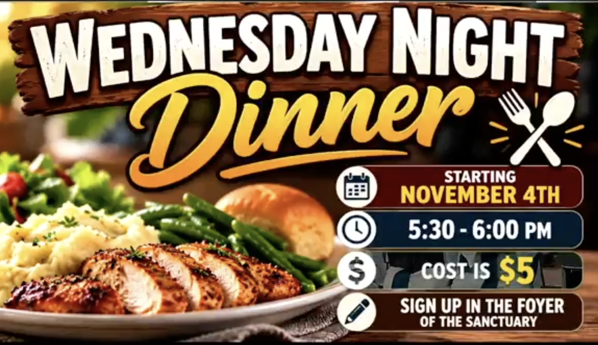 Wednesday Night Dinner